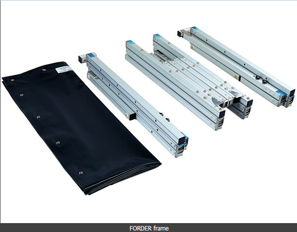 Màn hình chiếu 120 inch phía trước phía sau Fast Fold Portable Projection Screen With Stand Metal 3D PVC Fabric 16