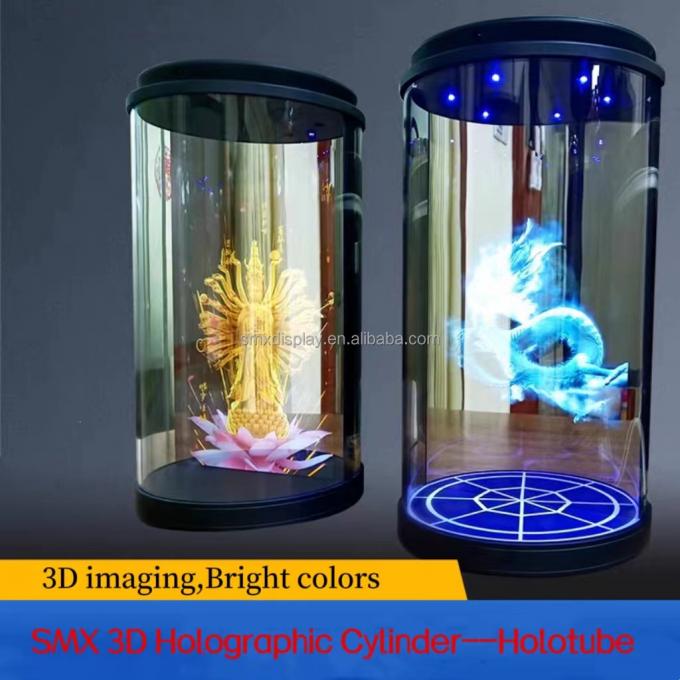 Hiển thị công nghệ 3D Holographic 5.5 10.1 21.5 inch xi lanh hologram với Ai Interactive 4