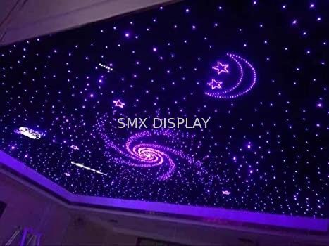 Chất lượng 32W Đèn sợi quang Twinkle Âm nhạc Kích hoạt RGBW LED Tấm trần hình sao Nhà máy