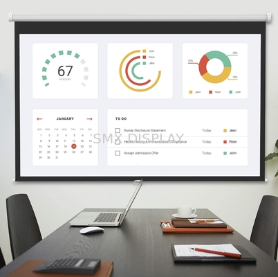 Kéo xuống màn hình máy chiếu thủ công với khóa tự động 16: 9 120 inch