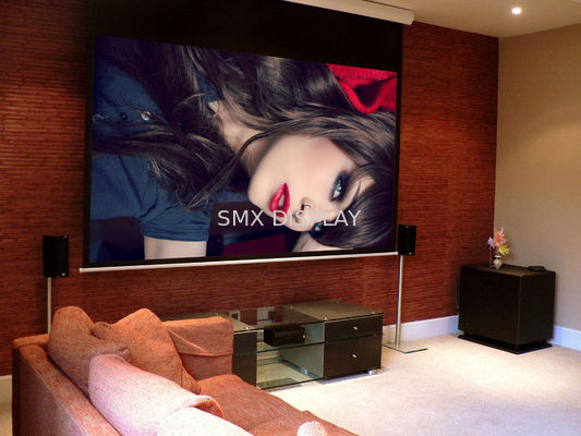 chất lượng Remote Control Motorized Projector Screen 3D Fiberglass White Screen Fabric Nhà máy