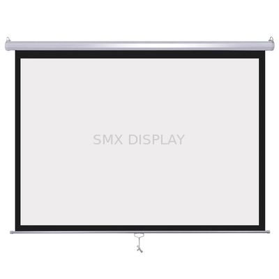 chất lượng Màn chiếu gắn trần bằng tay với tự khóa 100 inch kéo xuống Nhà máy
