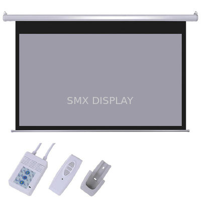 chất lượng Màn hình máy chiếu động cơ điện 120 inch Vải tăng cao Điện Nhà máy