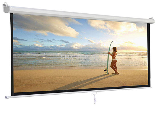 Chất lượng Màn hình chiếu 100 inch màu trắng mờ Màn hình máy chiếu thủ công 4:3 Kiểu kéo xuống Nhà máy