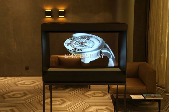 Chất lượng 180 độ 22 inch màn hình kim tự tháp hình ba chiều Holocube cho triển lãm Nhà máy