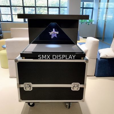 Chất lượng 270 độ 32' Holographic Display Kim tự tháp 3D Hologram Showcase Full HD với vỏ máy bay Nhà máy