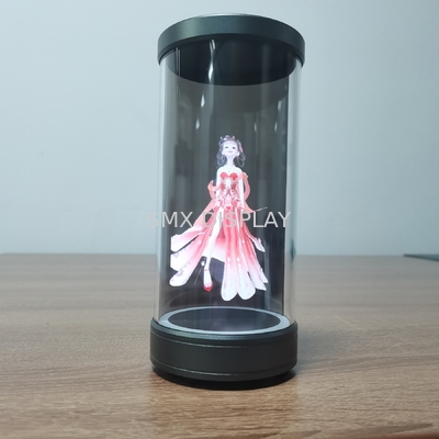 5 inch 360 Holographic Display Hologram Cylinder với định dạng hình ảnh PNG Video định dạng MP4