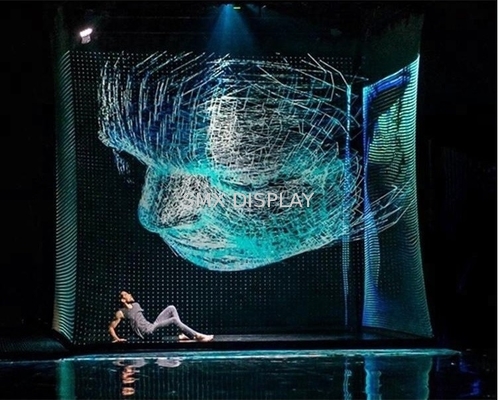 Chiều dài 50m Màn hình chiếu ba chiều 3D Holoflex trong suốt