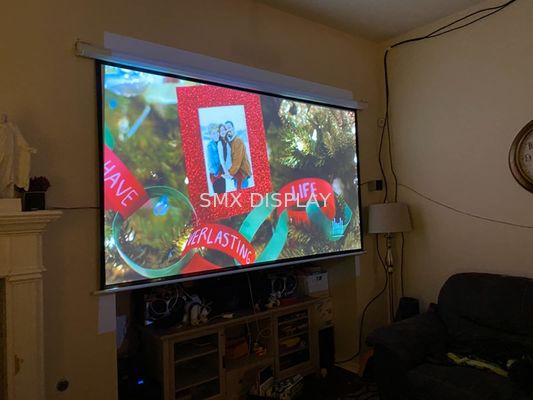 chất lượng Màn hình máy chiếu có động cơ Điều khiển từ xa RF 120 inch cho phòng họp rạp chiếu phim Nhà máy