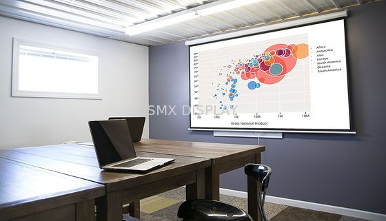 Chất lượng Màn chiếu thủ công bằng sợi thủy tinh Màn hình chiếu bằng sợi thủy tinh 178x178cm Trần tường cho phòng họp Nhà máy