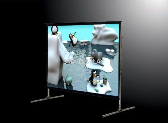 Chất lượng Màn hình máy chiếu điện di động 200 "Màn hình chớp nhanh với mặt trước trắng / xám Nhà máy