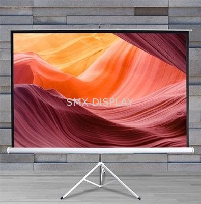 Chất lượng Máy chiếu sợi thủy tinh Màn hình kéo lên 84 "Chân đế có thể thu vào cho ngoài trời Nhà máy